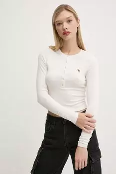 Лонгслив Abercrombie & Fitch, бежевый