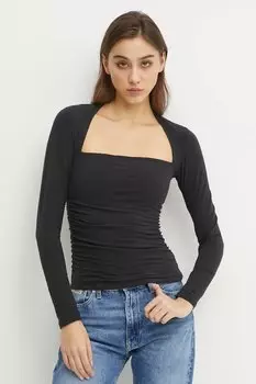 Лонгслив Abercrombie & Fitch, черный
