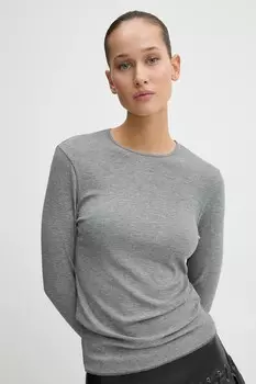 Лонгслив Abercrombie & Fitch, серый