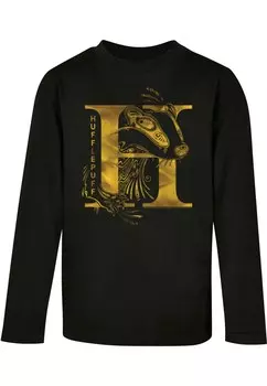 Лонгслив ABSOLUTE CULT Shirt Harry Potter - Hufflepuff Badger, черный