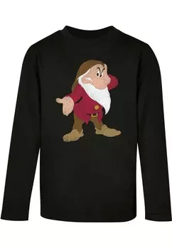 Лонгслив ABSOLUTE CULT Shirt Snow White - Grumpy, черный