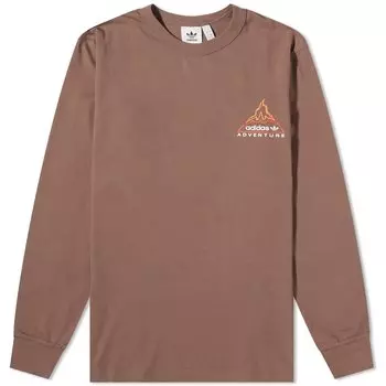 Лонгслив Adidas Adventure Volcano, коричневый