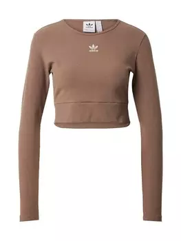 Лонгслив Adidas ESSENTIALS, коричневый