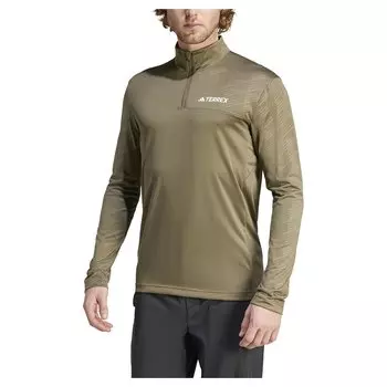 Лонгслив adidas Mt Half Zip, зеленый