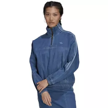 Лонгслив Adidas Originals Adicolor Denim Cropped, голубой