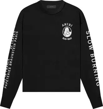 Лонгслив Amiri Zig Zag Long-Sleeve 'Black', черный