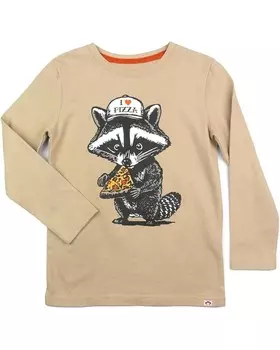 Лонгслив Appaman Kids Graphic Long Sleeve Tee - Trash Panda, цвет Fog
