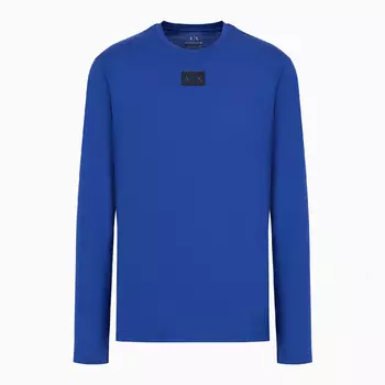 Лонгслив Armani Exchange, ярко-синий