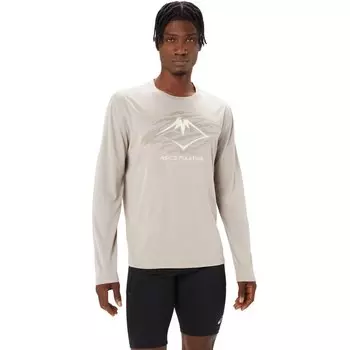 Лонгслив Asics Fujitrail Logo, бежевый