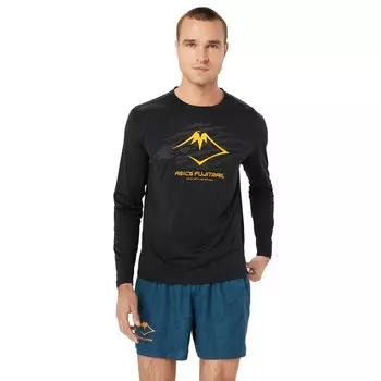 Лонгслив Asics Fujitrail Logo, черный
