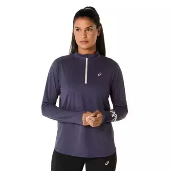 Лонгслив Asics Icon half zip, фиолетовый