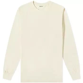 Лонгслив Auralee Cotton Mesh Tee, кремовый
