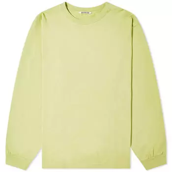 Лонгслив Auralee Luster Plaiting Long Sleeve T-Shirt, цвет Light Green