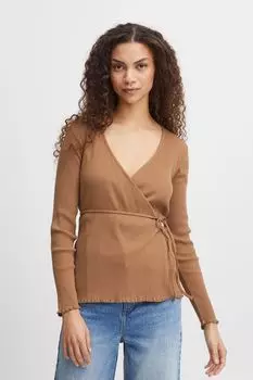 Лонгслив b.young BYRAMSEY WRAP TSHIRT 20812838, коричневый