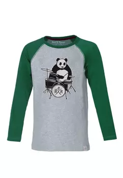 Лонгслив Band of Rascals Panda, зеленый