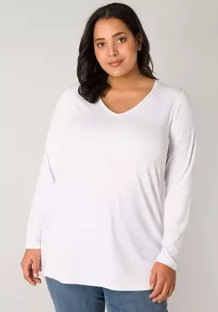 Лонгслив BASE LEVEL CURVY Shirt, белый