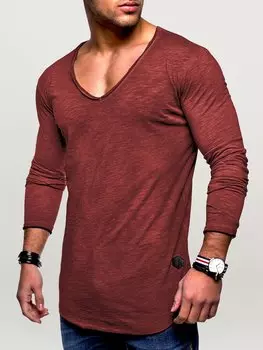 Лонгслив behype NUKE L/S, бордо