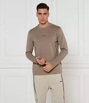 Лонгслив Boss Green Regular Fit, зеленый