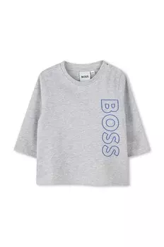 Лонгслив BOSS из хлопка Noenati, серый