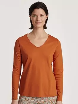 Лонгслив Calida Shirt, цвет smoked paprika