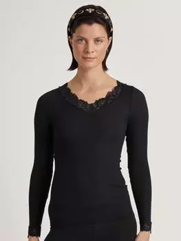 Лонгслив Calida Shirt, цвет WS schwarz