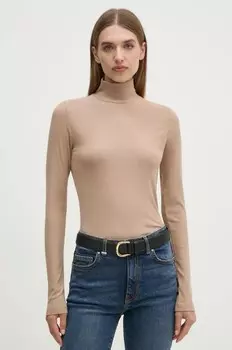 Лонгслив Calvin Klein, бежевый