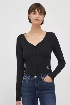 Лонгслив Calvin Klein Jeans, черный