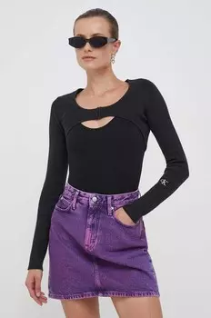 Лонгслив Calvin Klein Jeans, черный