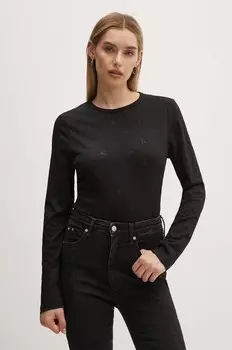 Лонгслив Calvin Klein Jeans, черный