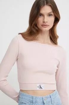 Лонгслив Calvin Klein Jeans, роза