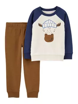 Лонгслив carter's 2tlg. Outfit, цвет Braun/Crme