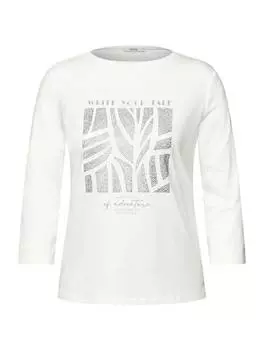 Лонгслив Cecil Langarmshirt, цвет vanilla white