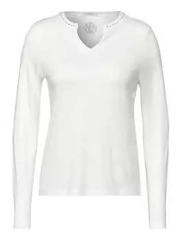 Лонгслив Cecil Langarmshirt, цвет vanilla white