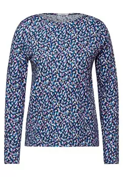 Лонгслив CECIL Shirt, темно-синий