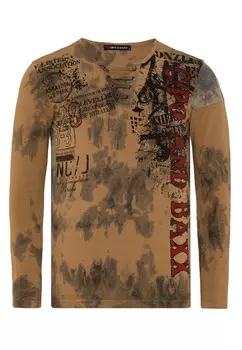 Лонгслив Cipo & Baxx Langarmshirt, цвет MUSTARD