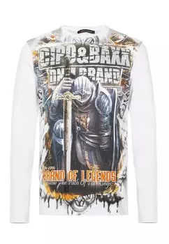 Лонгслив Cipo & Baxx Sweatshirt, белый