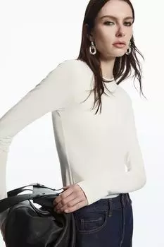 Лонгслив COS Slim-fit, белый
