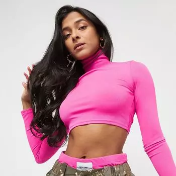 Лонгслив Cut Out Top Metal Gold Sixth June, цвет pink