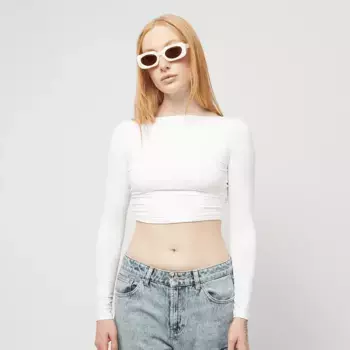 Лонгслив Decibel Backless Cropped Longsleeve, белый