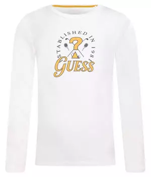 Лонгслив детский Guess с рисунком, белый