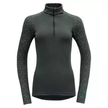 Лонгслив DEVOLD OF NORWAY Duo Active Merino 205 half zip, зеленый