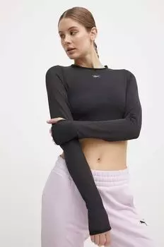 Лонгслив для студии йоги Reebok, черный