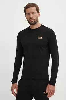 Лонгслив EA7 Emporio Armani, черный