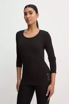 Лонгслив EA7 Emporio Armani, черный