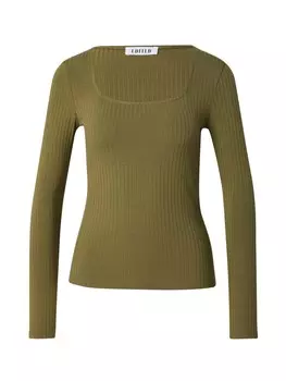 Лонгслив EDITED Shirt Valeria, зеленый