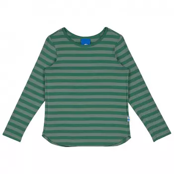Лонгслив Finkid Kid's Merisilli, цвет Green Bay/Deep Grass