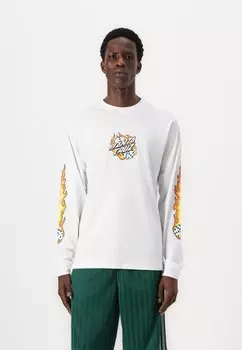 Лонгслив FLAMING DICE DOT FRONT UNISEX Santa Cruz, белый