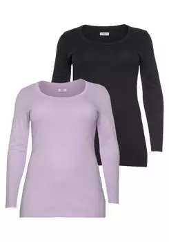 Лонгслив Flashlights, цвет Lilac/Black