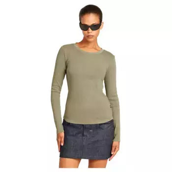 Лонгслив G-Star Overdyed Slim, зеленый