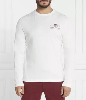 Лонгслив Gant MEDIUM ARCHIVE SHIELD Regular Fit, белый